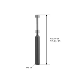 Bolardo luminoso LED Lucande Tareko, 90 cm, antracita, IP65