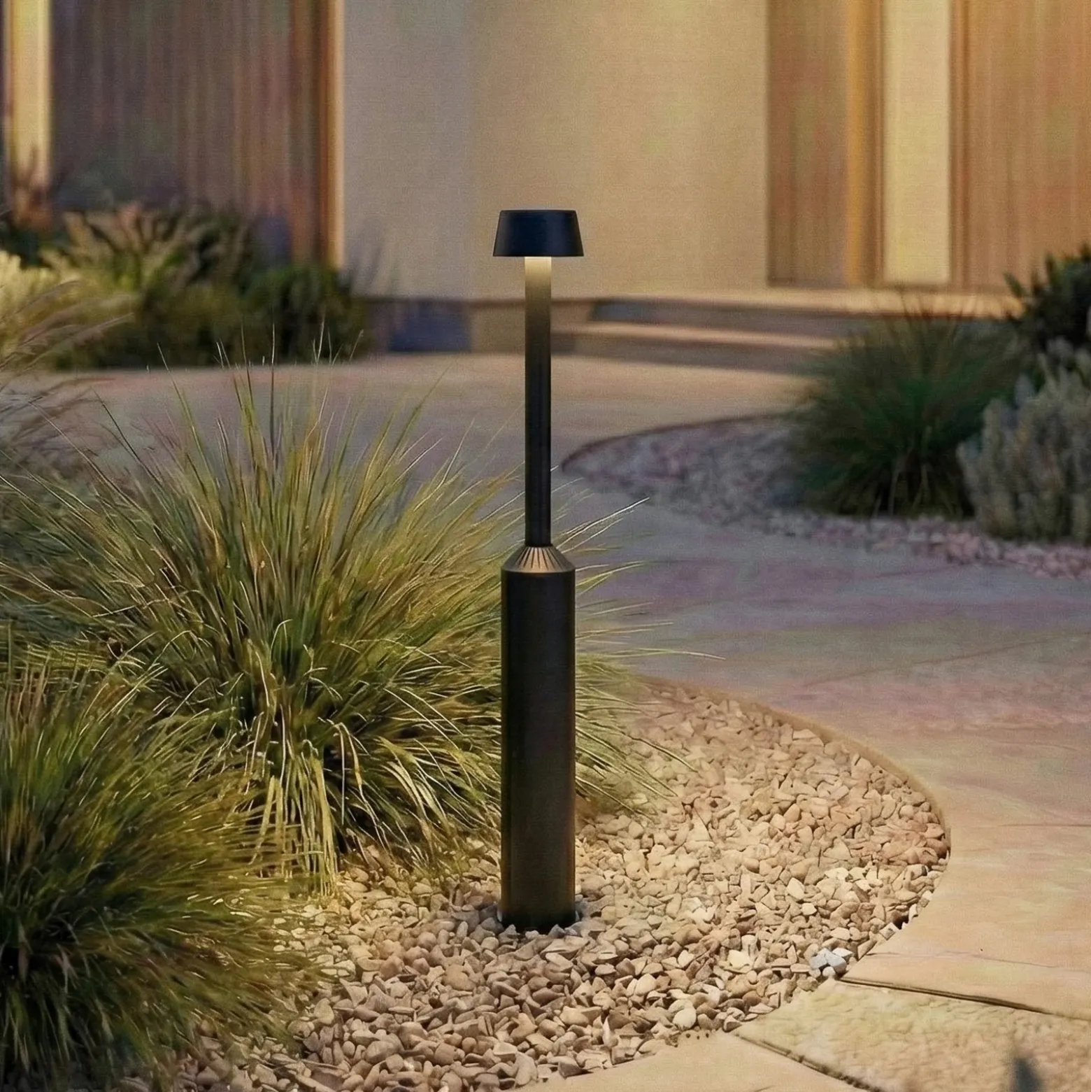Bolardo luminoso LED Lucande Tareko, 90 cm, antracita, IP65