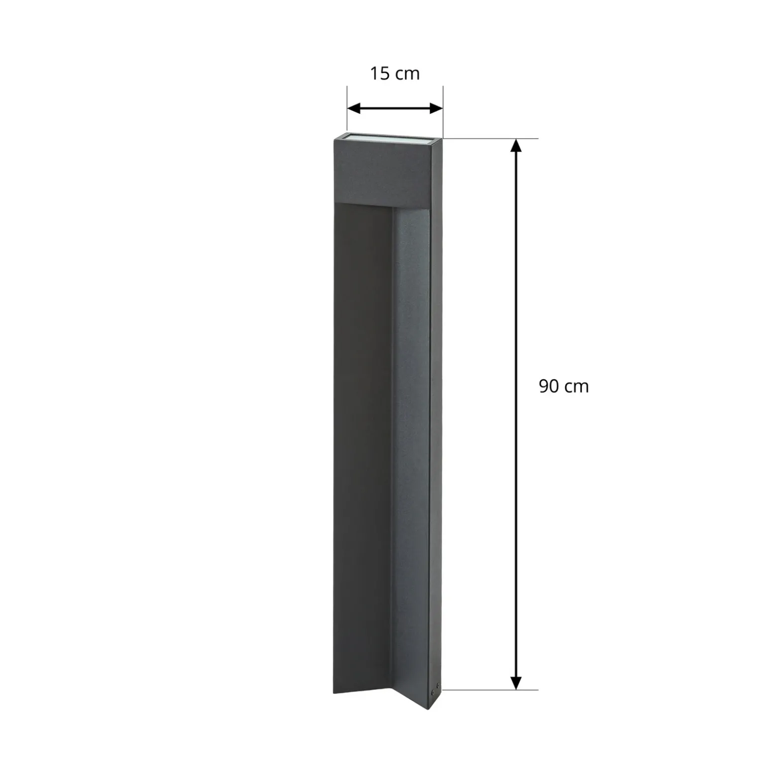 Bolardo luminoso LED Lucande Kaholo, negro mate, 90 cm, IP44