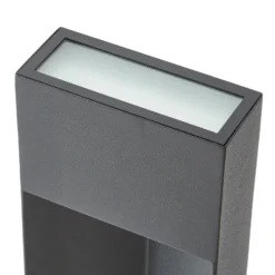 Bolardo luminoso LED Lucande Kaholo, negro mate, 90 cm, IP44