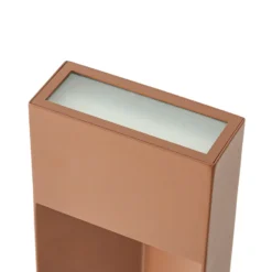 Bolardo luminoso LED Lucande Kaholo, marrón, 90 cm, IP44