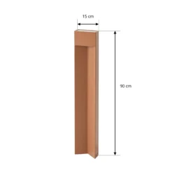 Bolardo luminoso LED Lucande Kaholo, marrón, 90 cm, IP44