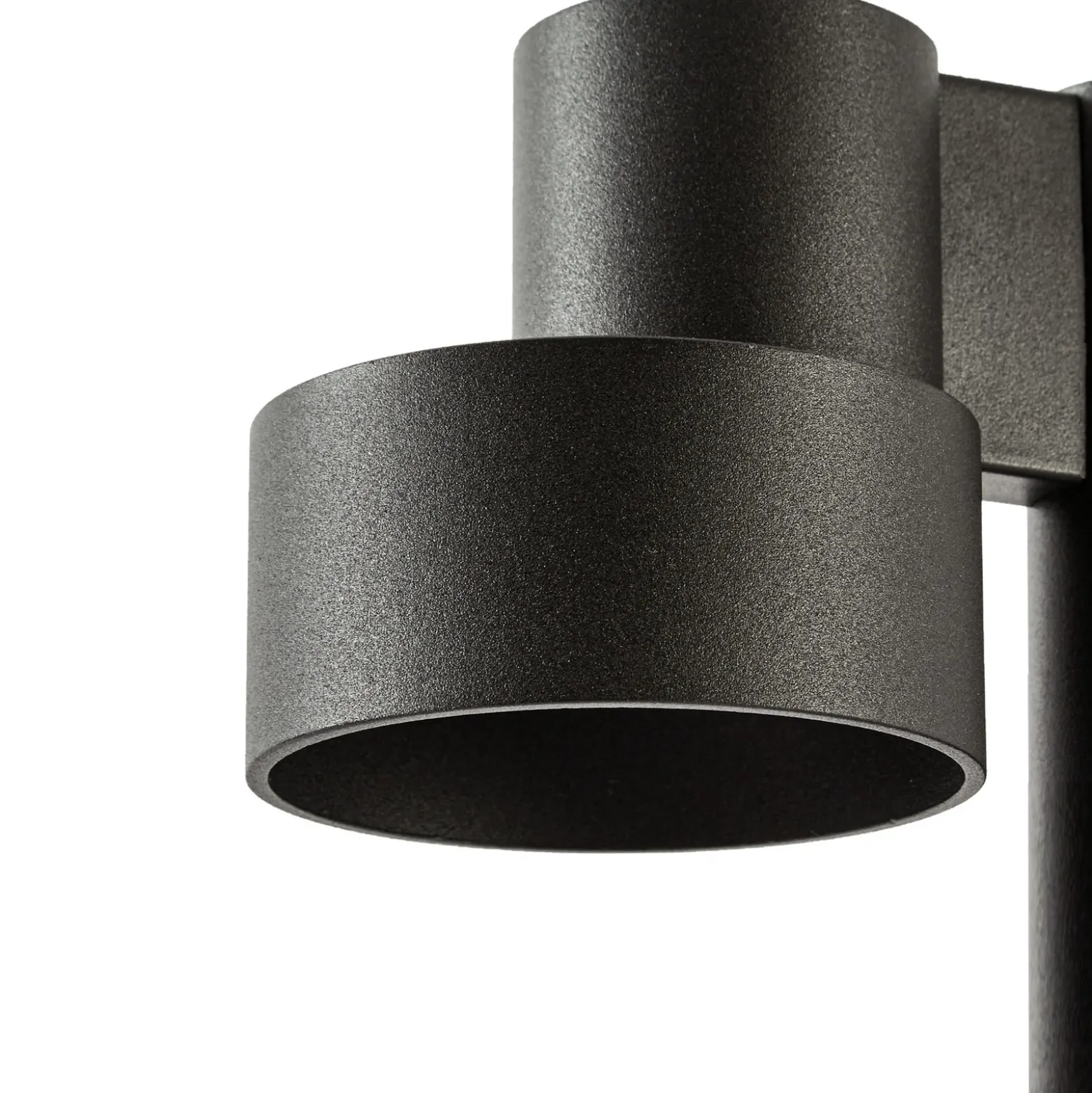 Bolardo luminoso LED Lucande Elune, negro mate, IP44, altura 77 cm
