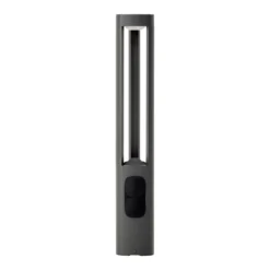 Bolardo luminoso LED Lucande Pirron, altura 80 cm, enchufe, IP54