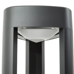 Bolardo luminoso LED Lucande Pirron, altura 80 cm, enchufe, IP54