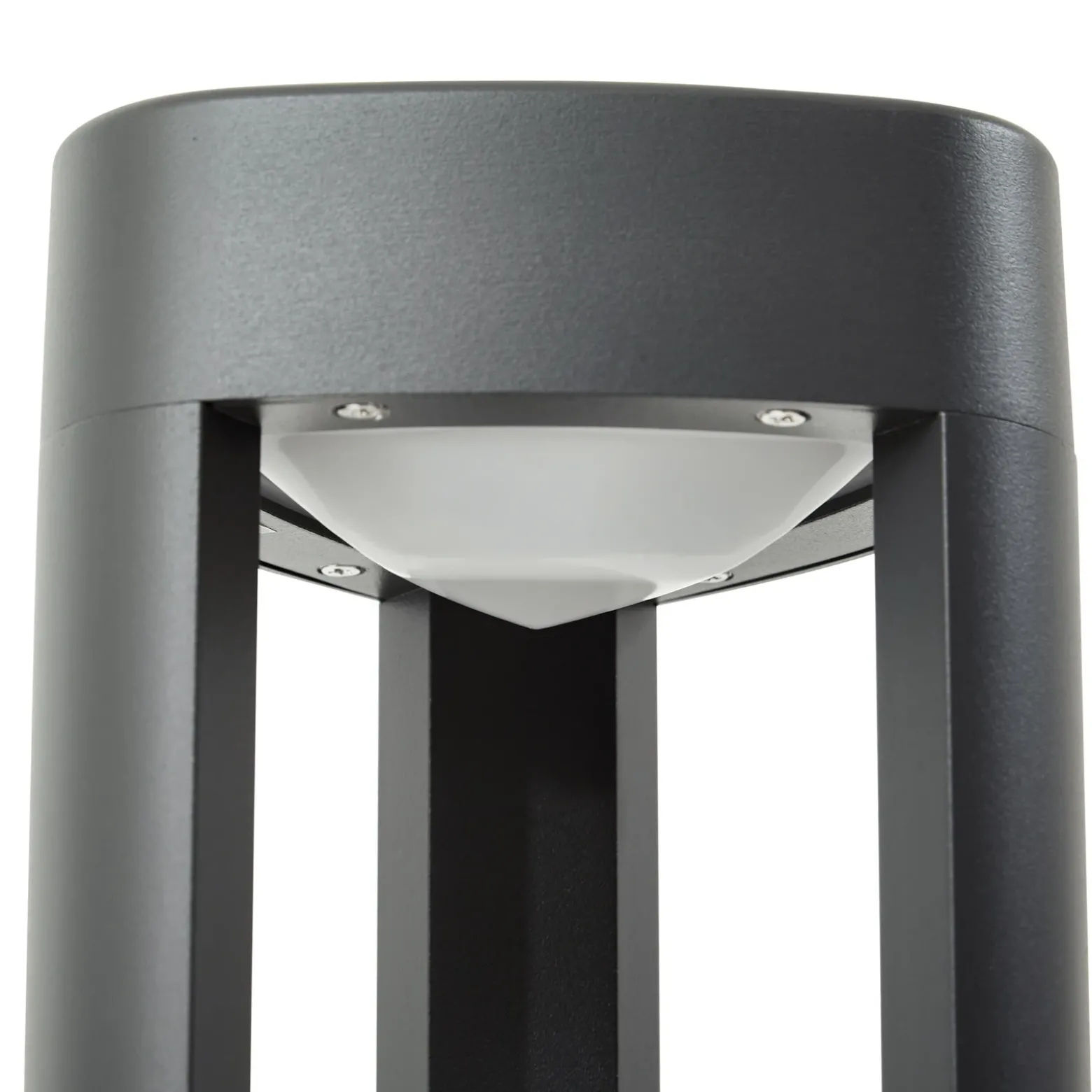 Bolardo luminoso LED Lucande Pirron, altura 80 cm, enchufe, IP54