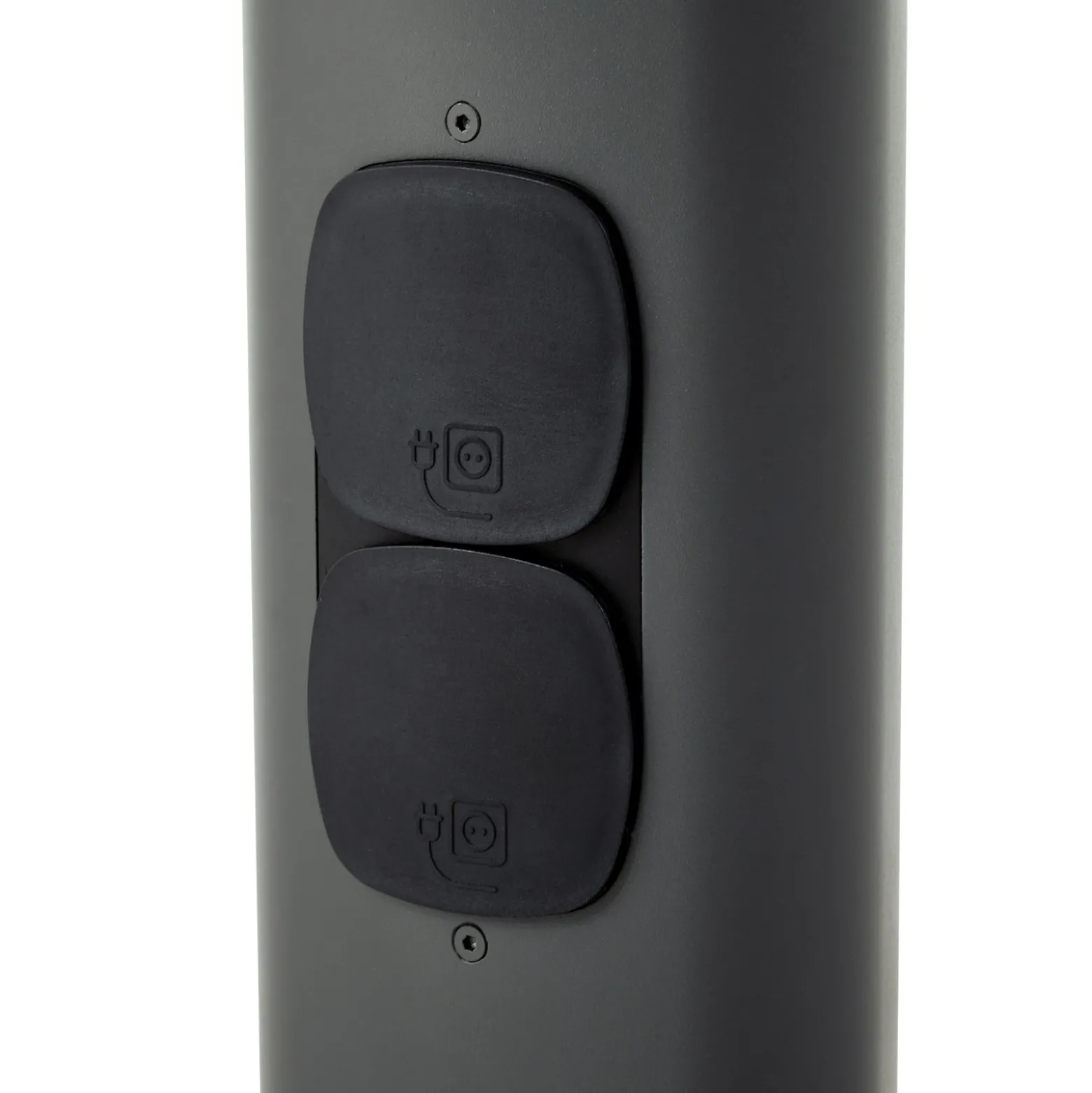 Bolardo luminoso LED Lucande Pirron, altura 80 cm, enchufe, IP54