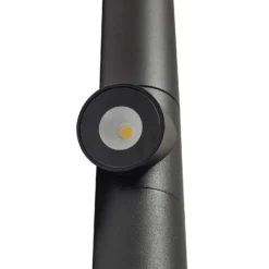 Bolardo luminoso LED Luzian de Lindby, altura 120 cm, negro, pica para fijar en