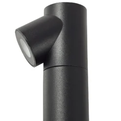 Bolardo luminoso LED Luzian de Lindby, altura 80 cm, negro, pica para fijar en