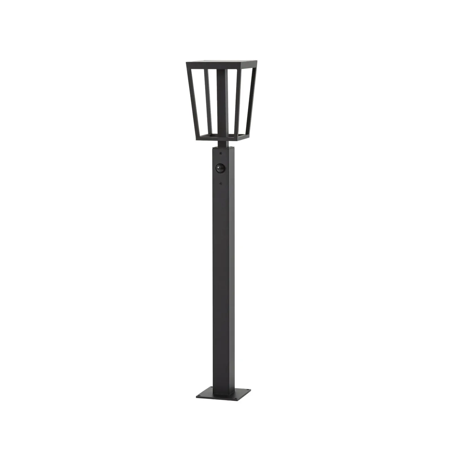 Bolardo luminoso LED Lynx de Lucande, 95,5 cm, negra, IP65, con sensor