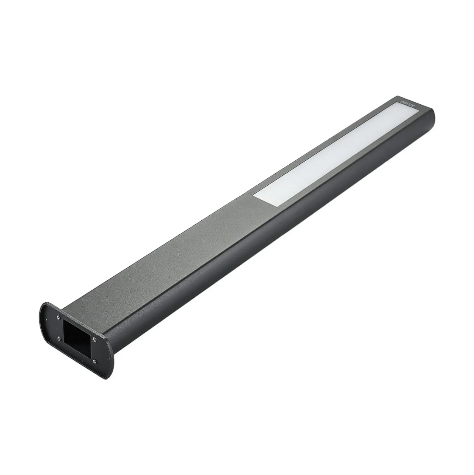 Bolardo luminoso LED Mhairi de Lucande, angular, antracita, 100 cm
