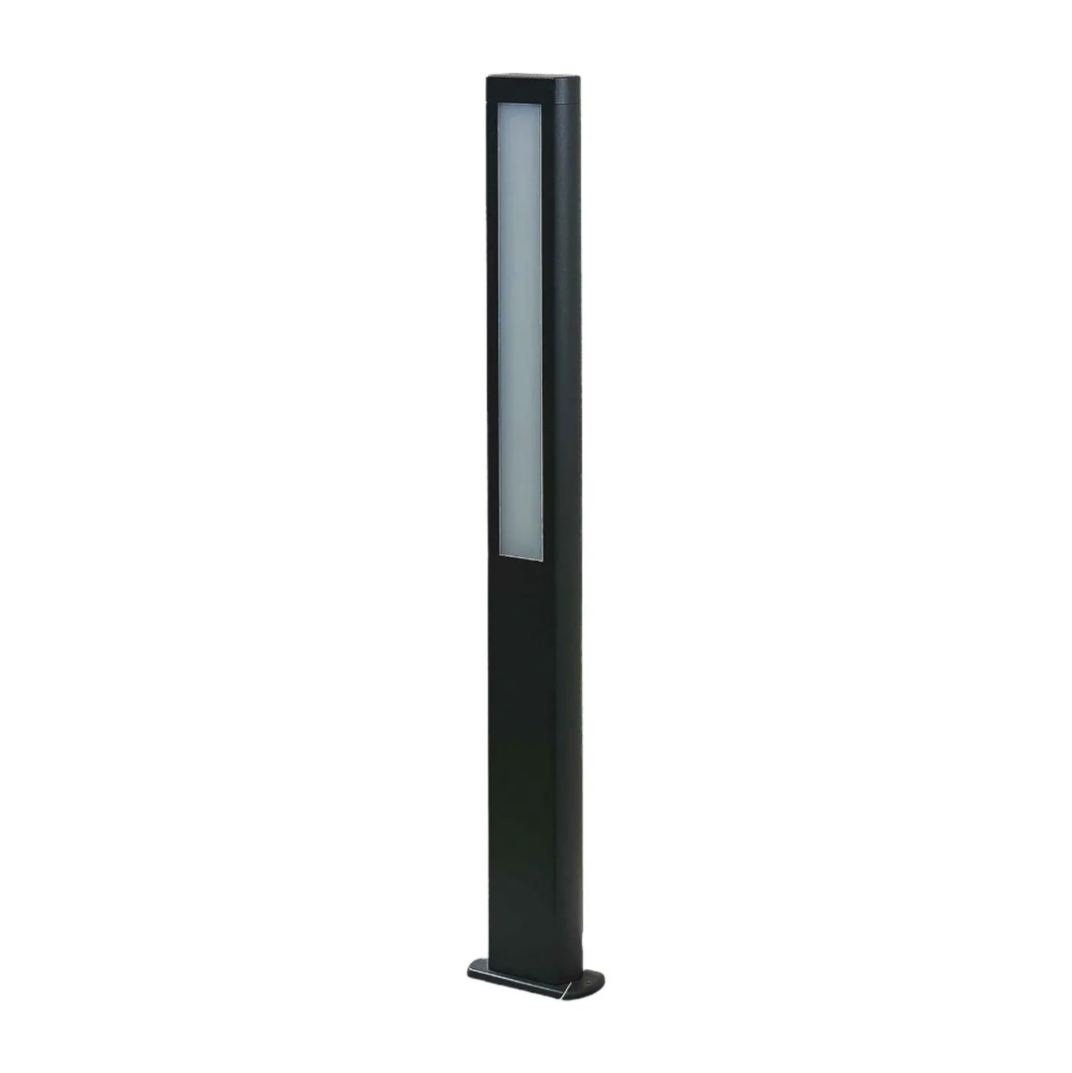 Bolardo luminoso LED Mhairi de Lucande, angular, antracita, 100 cm