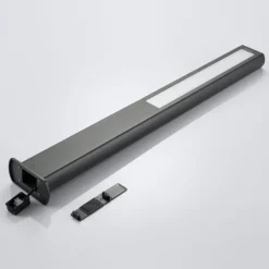 Bolardo luminoso LED Mhairi de Lucande, angular, antracita, 100 cm