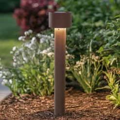 Bolardo luminoso LED Milten de Arcchio, 65 cm, óxido, IP65