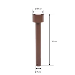 Bolardo luminoso LED Milten de Arcchio, 65 cm, óxido, IP65
