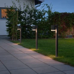 Bolardo luminoso LED Modena en negro