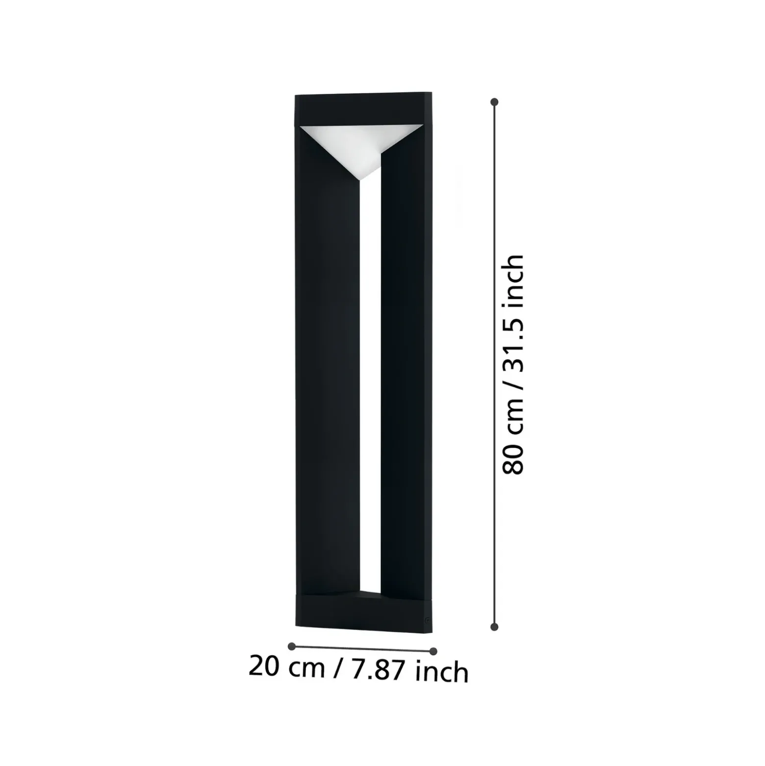 Bolardo luminoso LED Nembro IP54, aluminio fundido