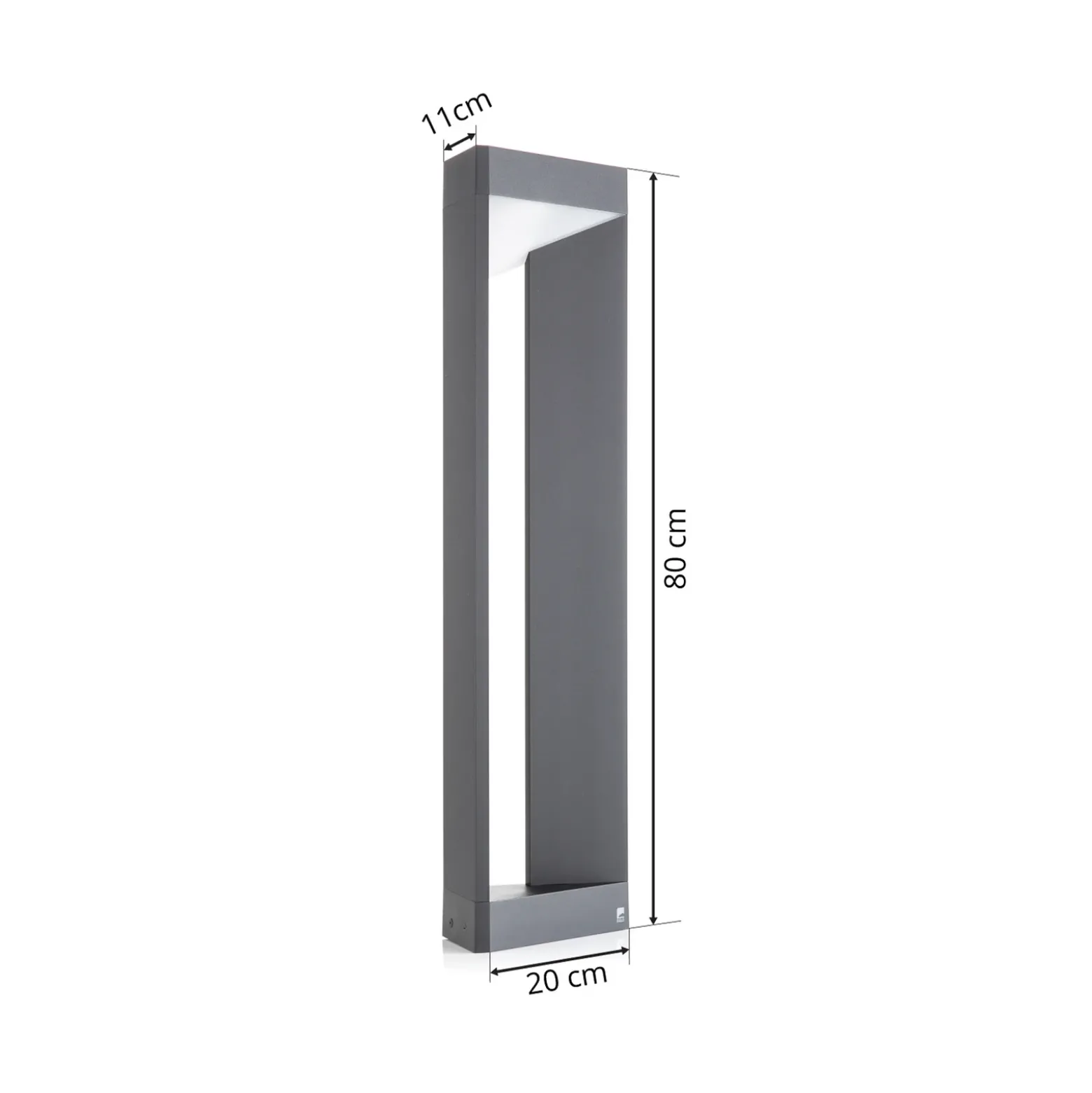 Bolardo luminoso LED Nembro IP54, aluminio fundido