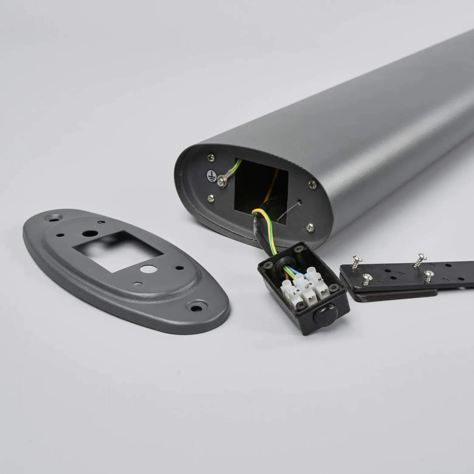 Bolardo luminoso LED Obri de Lindby, 80 cm, antracita, sensor