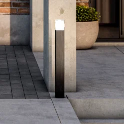 Bolardo luminoso LED OOL-50018, aluminio, altura 80 cm