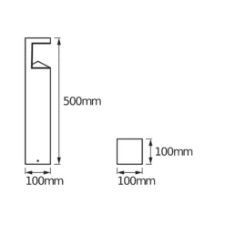 Bolardo luminoso LED OSRAM ENDURA STYLE pirámide, acero inoxidable, IP44