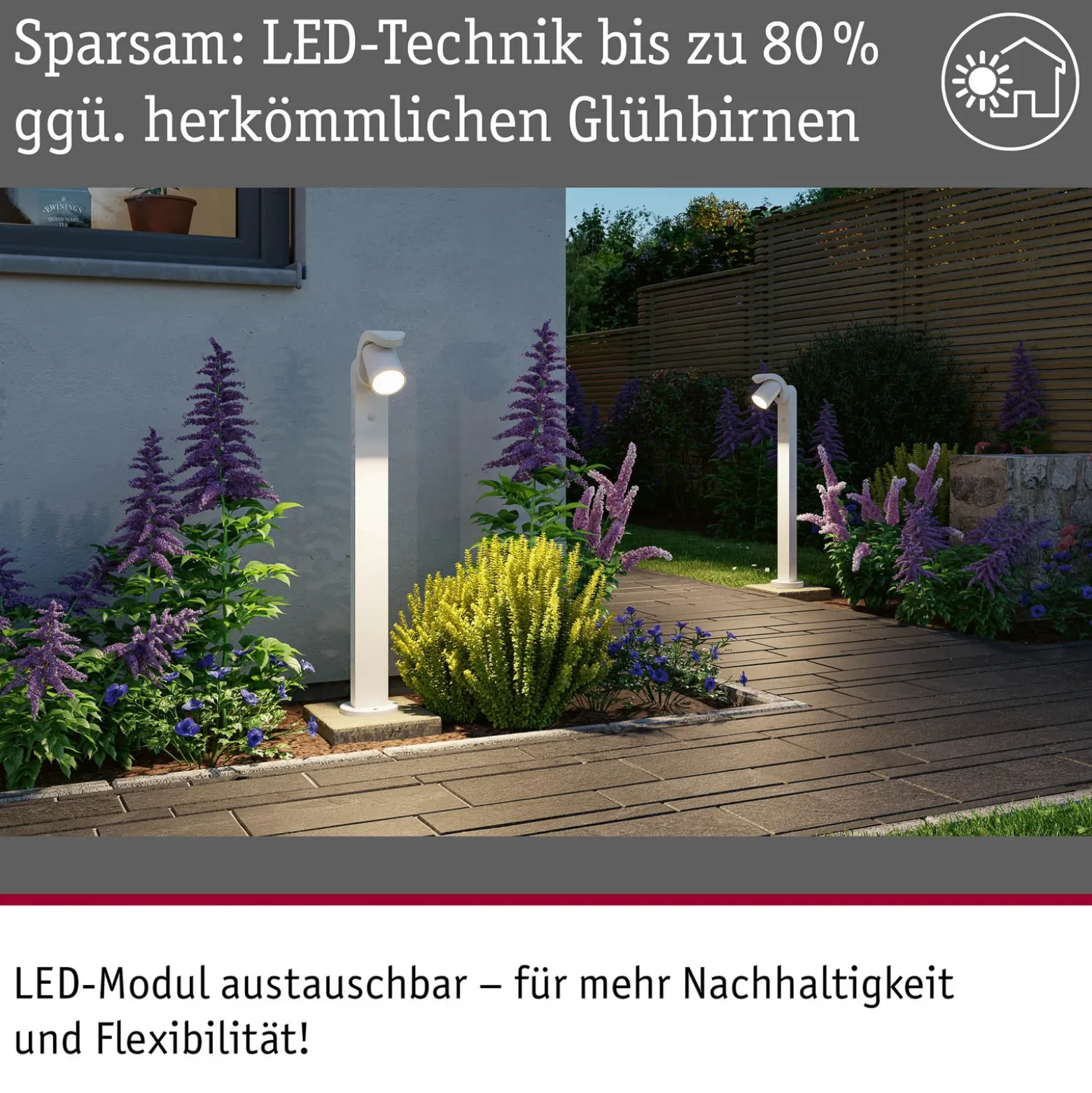 Bolardo luminoso LED Paulmann Cuff, aluminio, sensor, blanco