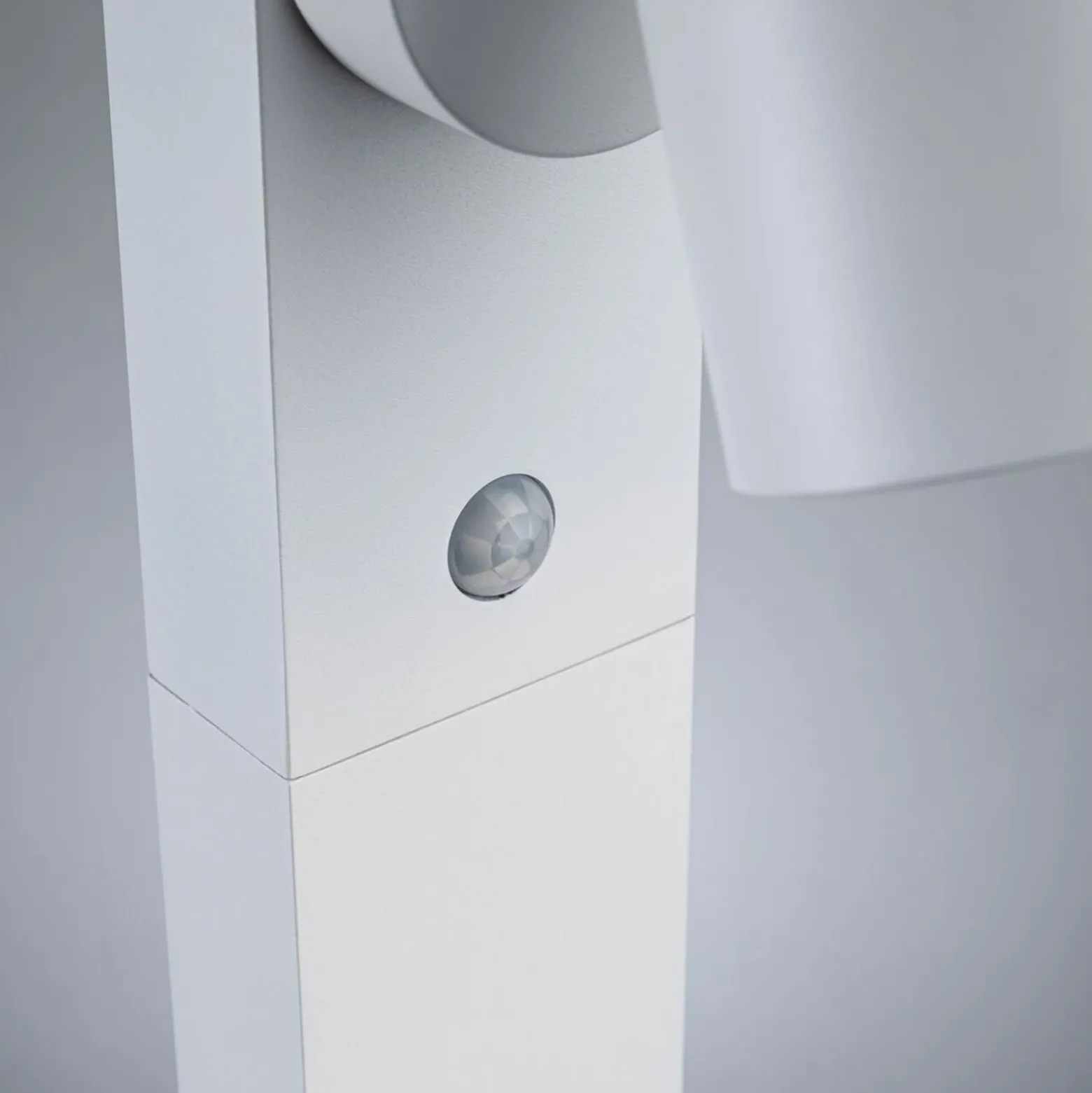 Bolardo luminoso LED Paulmann Cuff, aluminio, sensor, blanco