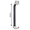 Bolardo luminoso LED Paulmann Zenera, antracita, 2.200 K