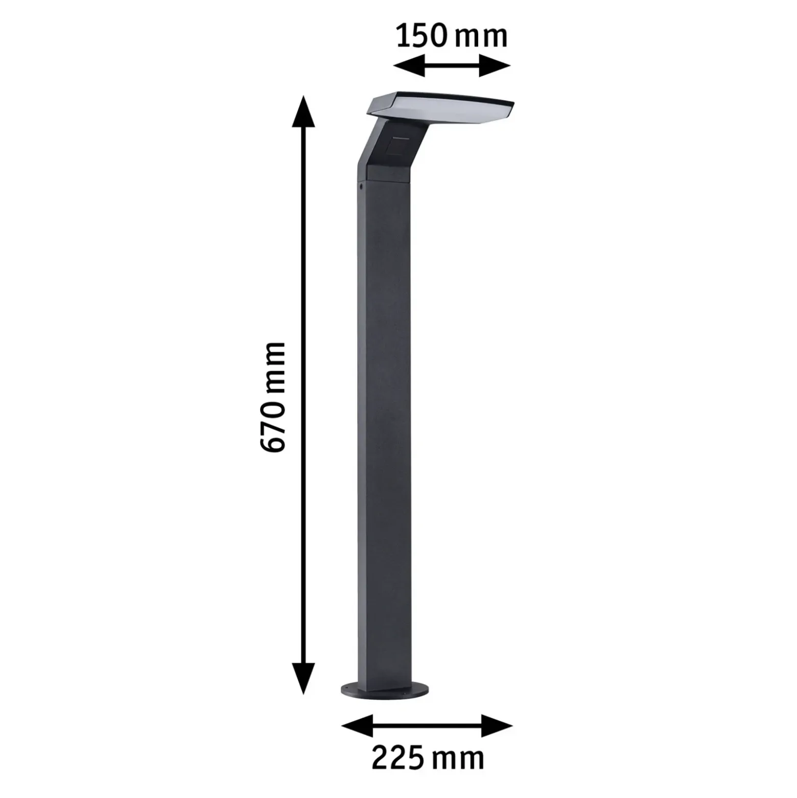 Bolardo luminoso LED Paulmann Zenera, antracita, 2.200 K