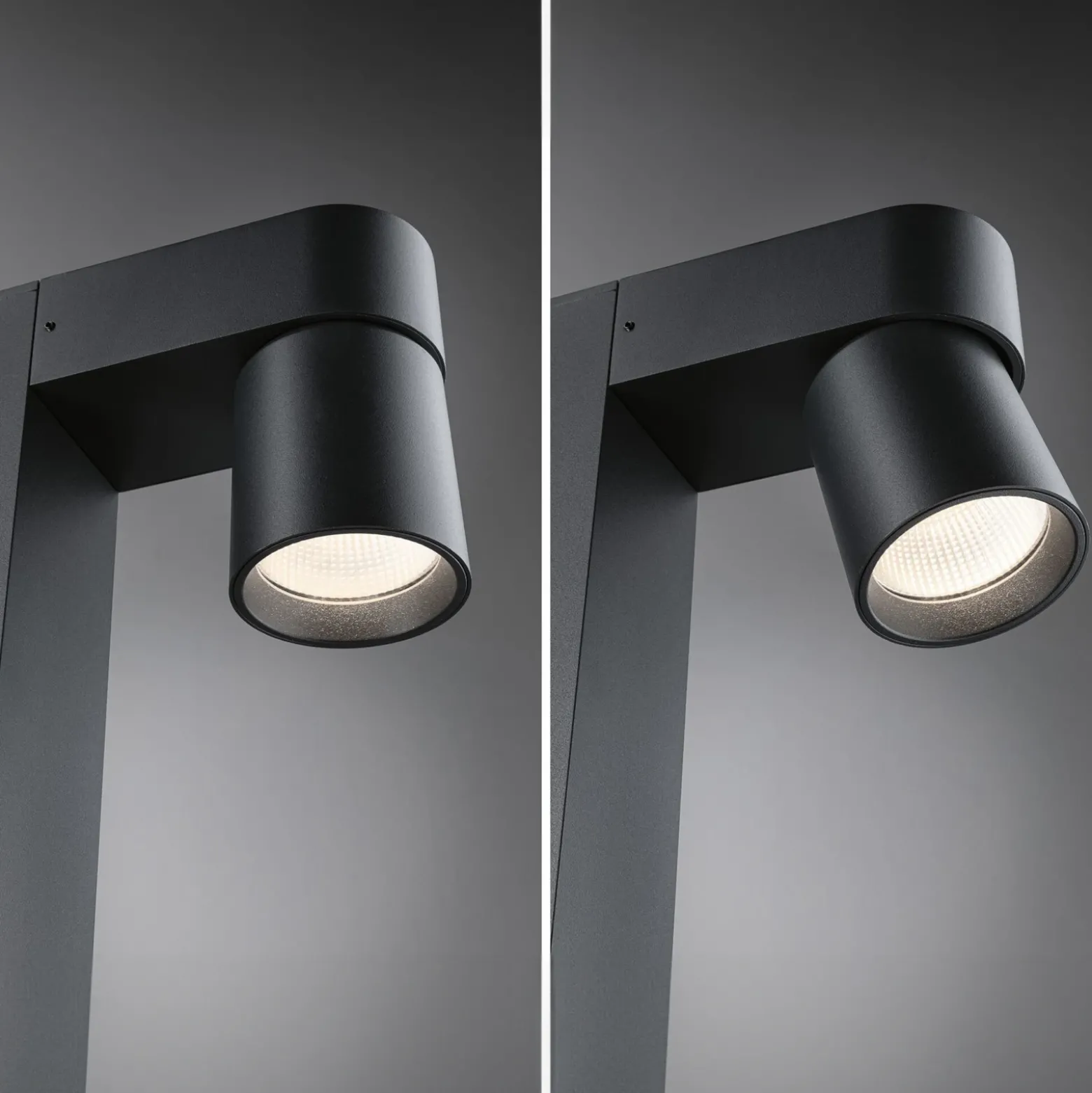 Bolardo luminoso LED Paulmann Kimu 1, antracita, 2.200 K, IP44