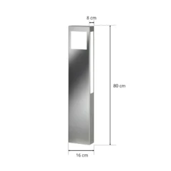 Bolardo luminoso LED Paulo 80, sin enchufe