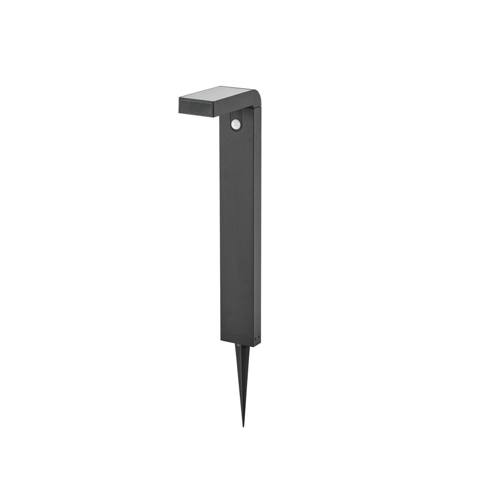 Bolardo luminoso LED Prios Aurino, negro, 75 cm, sensor
