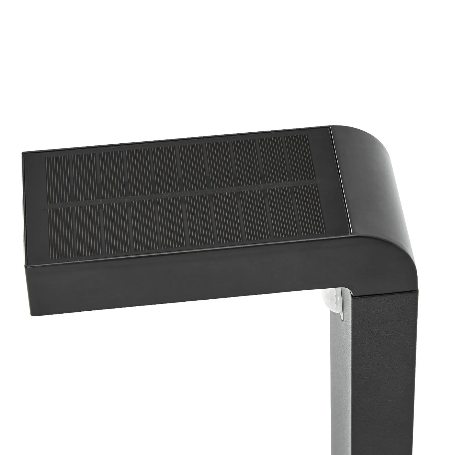 Bolardo luminoso LED Prios Aurino, negro, 75 cm, sensor