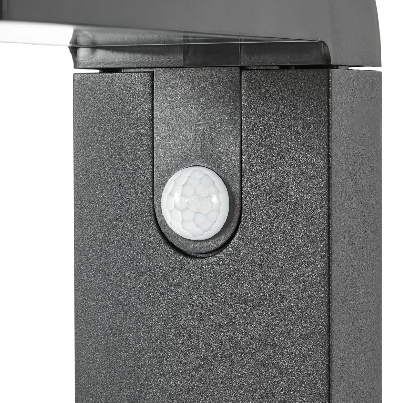 Bolardo luminoso LED Prios Aurino, negro, 75 cm, sensor