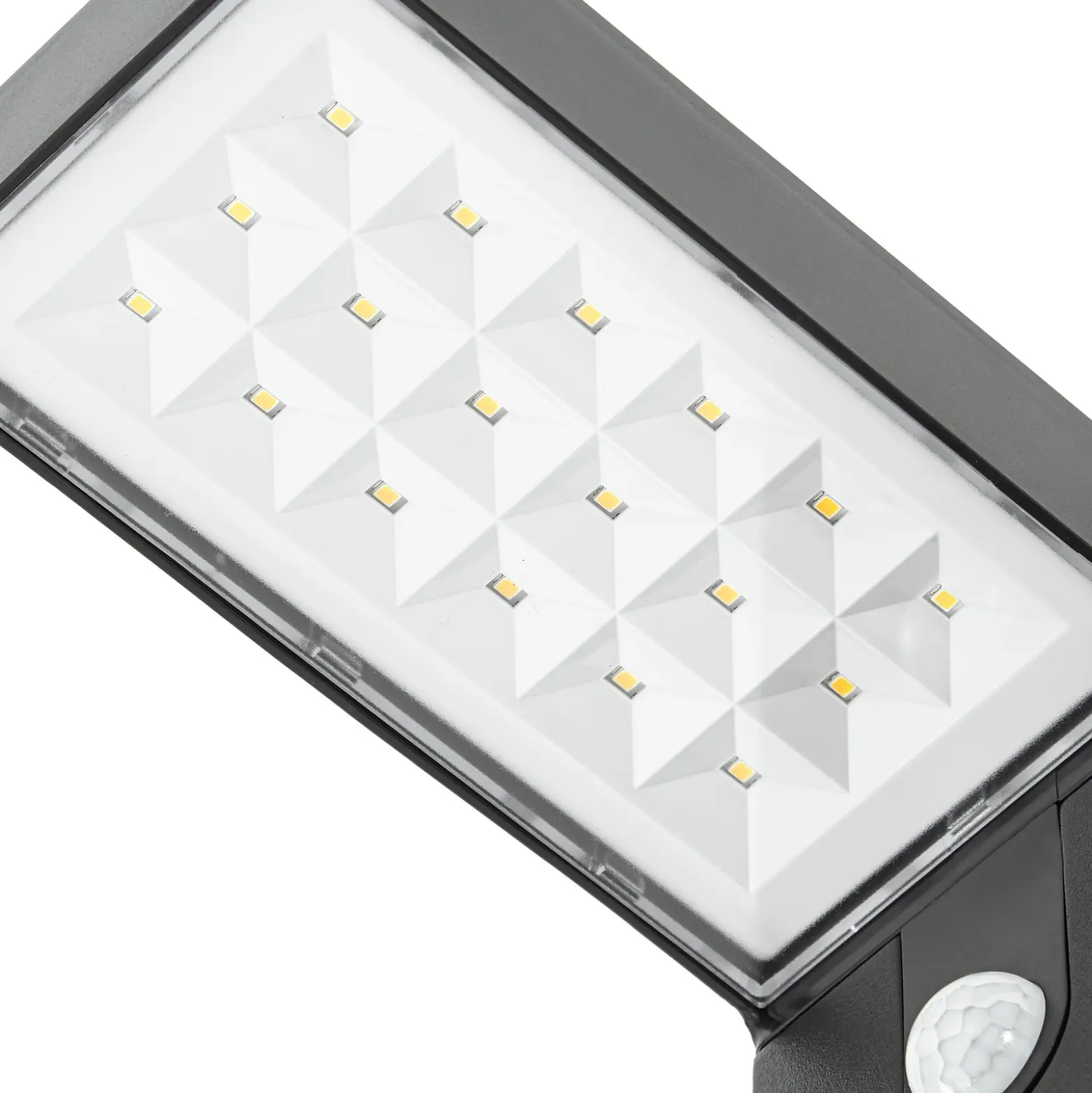Bolardo luminoso LED Prios Aurino, negro, 75 cm, sensor