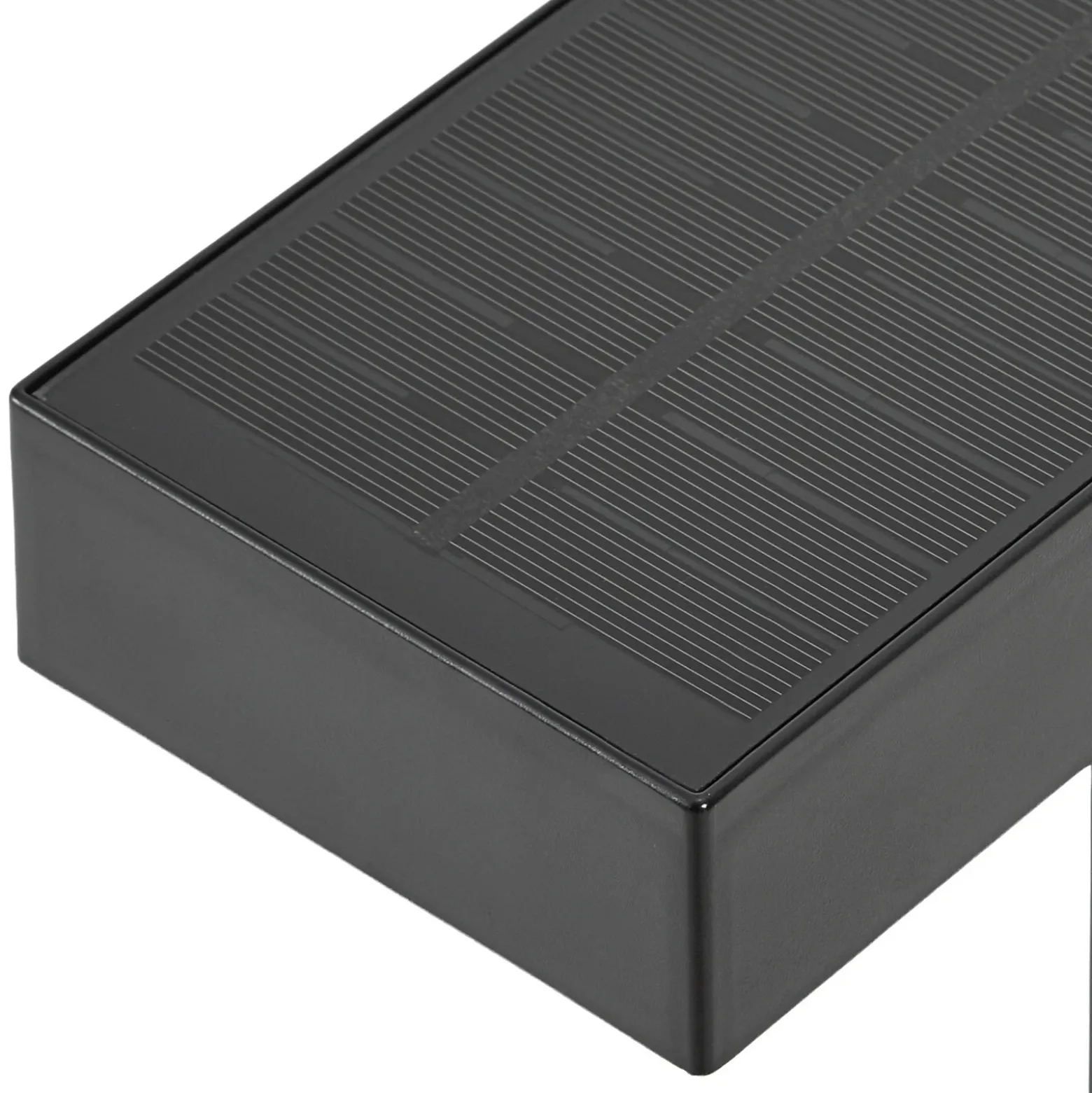 Bolardo luminoso LED Prios Aurino, negro, 75 cm, sensor