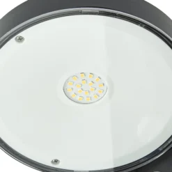 Bolardo luminoso LED PRIOS Tarlson, redondo, antracita, sensor