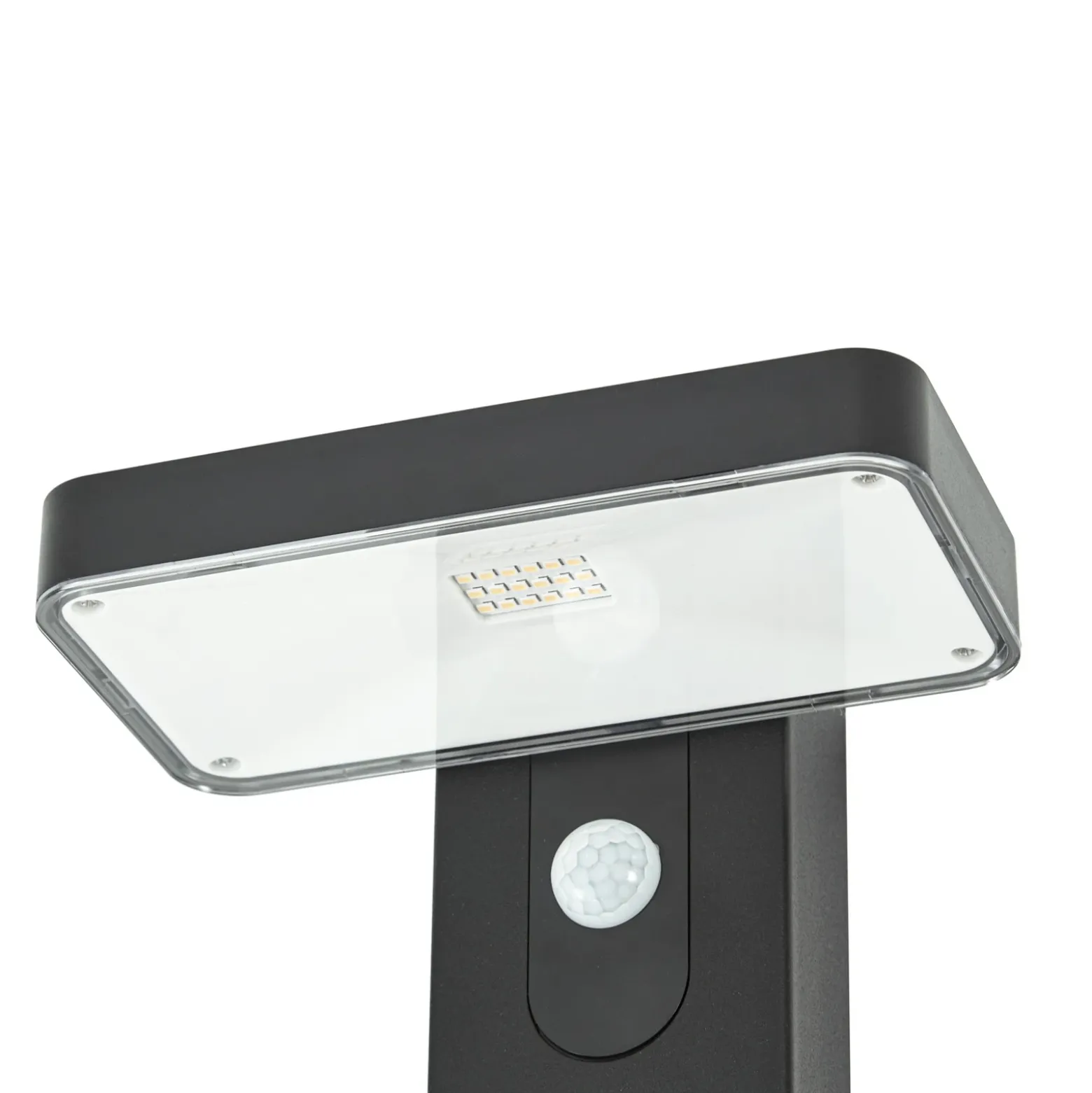 Bolardo luminoso LED PRIOS Tarlson, angular, antracita, sensor