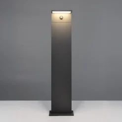 Bolardo luminoso LED Ravi, antracita, altura 100 cm, sensor, IP54