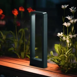 Bolardo luminoso LED RENO, antracita, altura 50 cm, metal, IP54