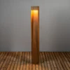 Bolardo luminoso LED Rho, color óxido, altura 100 cm, metal, IP54