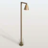 Bolardo luminoso LED Silva Disk, 100 x 19 cm, latón antiguo