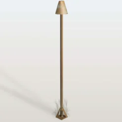 Bolardo luminoso LED Silva Disk, altura 100 cm, latón envejecido, IP65