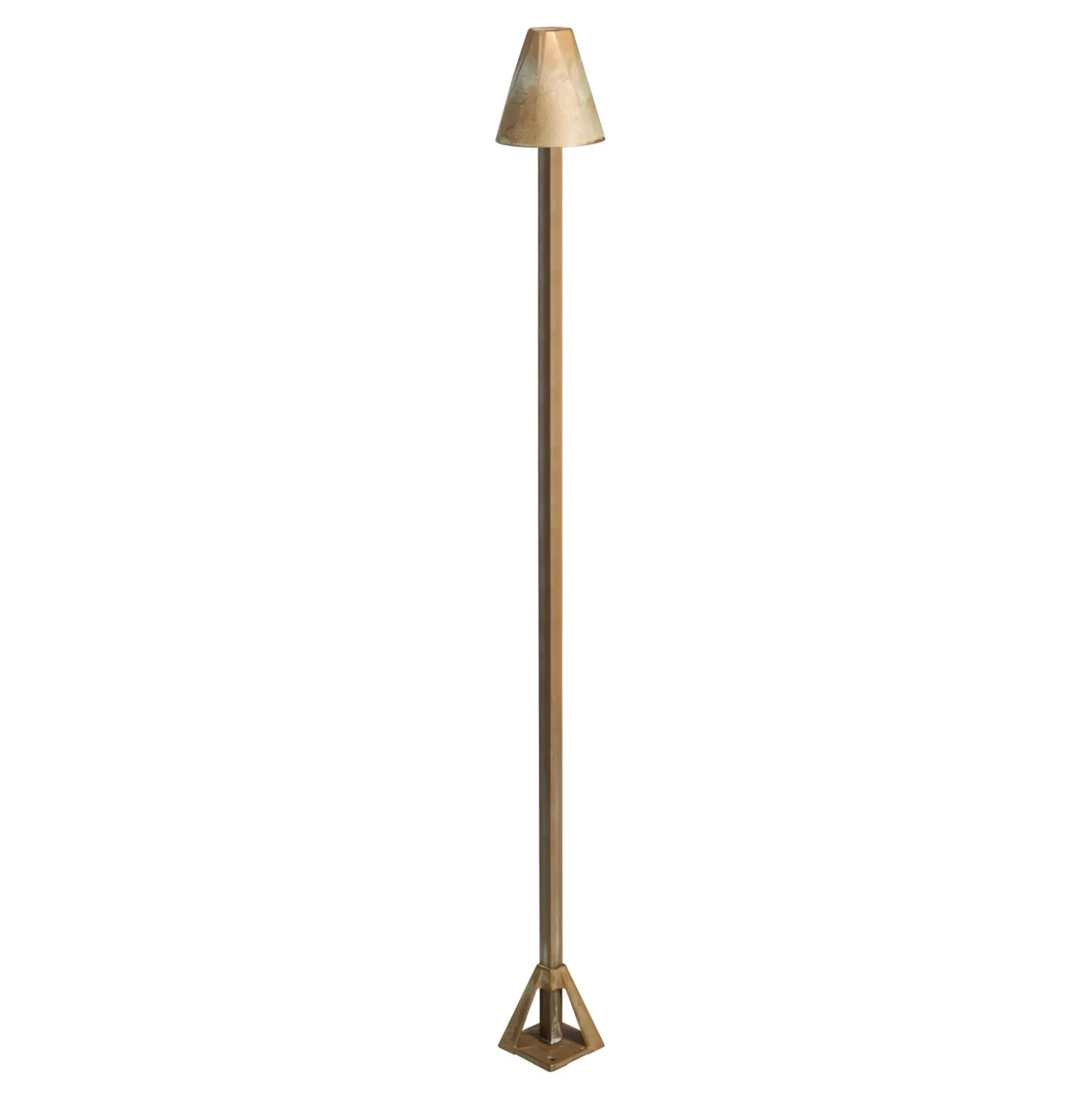 Bolardo luminoso LED Silva Disk, altura 100 cm, latón envejecido, IP65