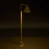 Bolardo luminoso LED Silva Edge, 80 x 19 cm, latón antiguo