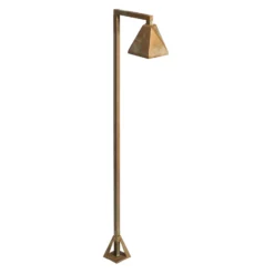 Bolardo luminoso LED Silva Edge, 100 x 19 cm, latón antiguo