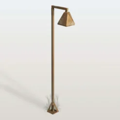 Bolardo luminoso LED Silva Edge, 100 x 19 cm, latón antiguo