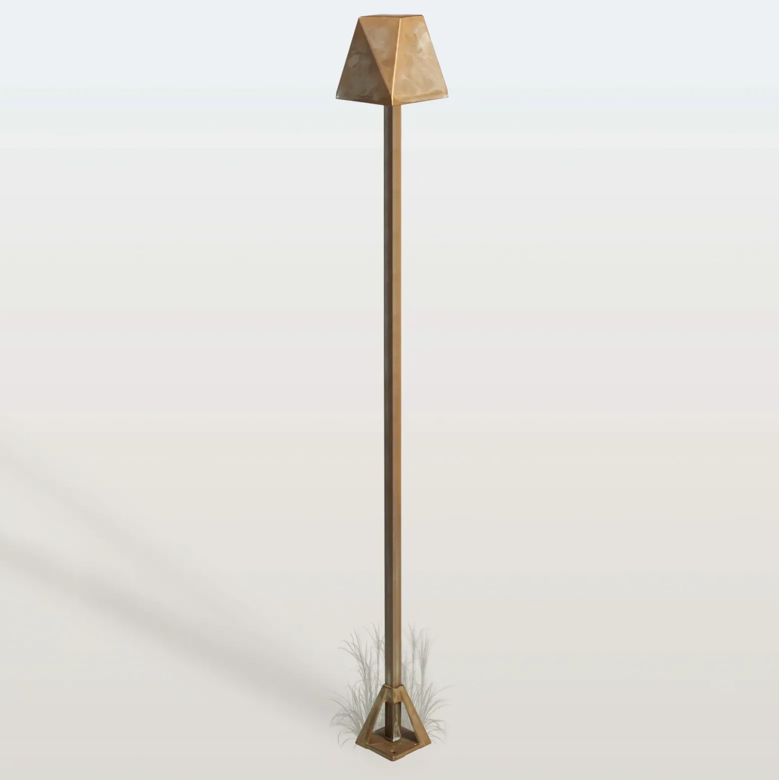 Bolardo luminoso LED Silva Edge, altura 100 cm, latón antiguo, IP65
