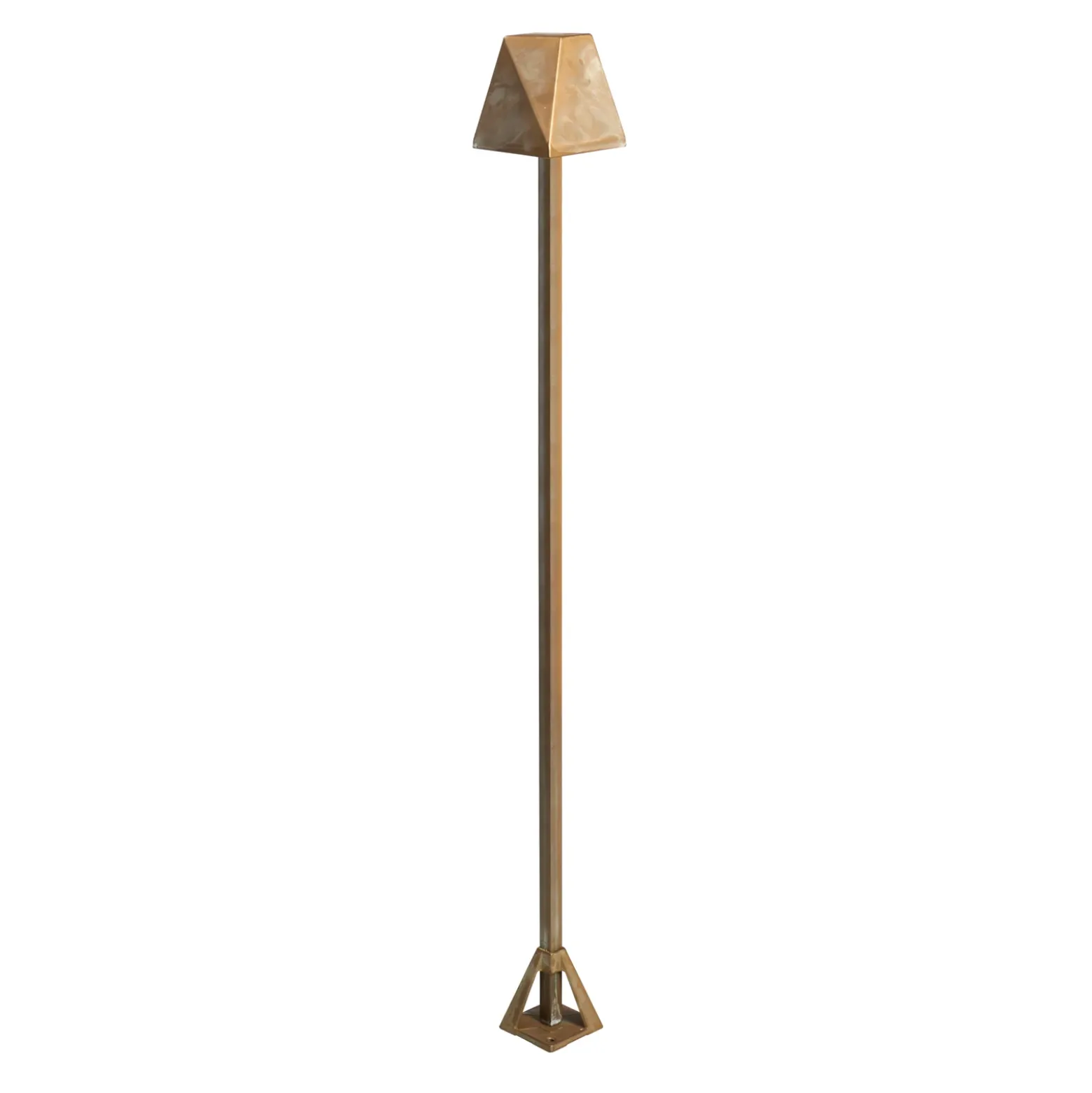 Bolardo luminoso LED Silva Edge, altura 100 cm, latón antiguo, IP65