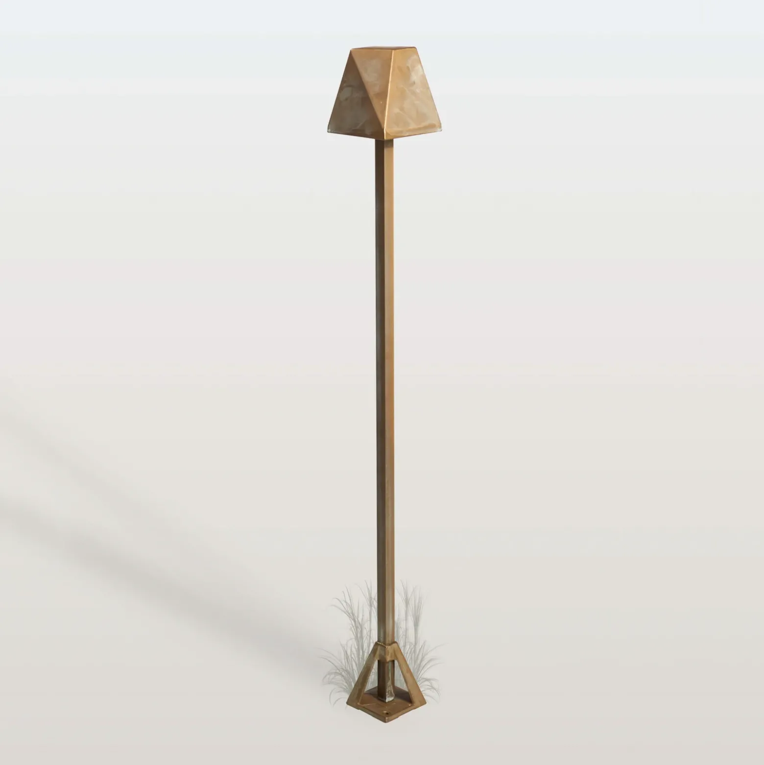 Bolardo luminoso LED Silva Edge, altura 80 cm, latón antiguo, IP65